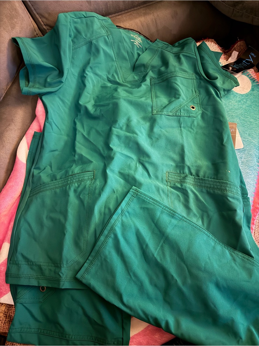 Men's Athletic Scrub Set in Teal 2 set